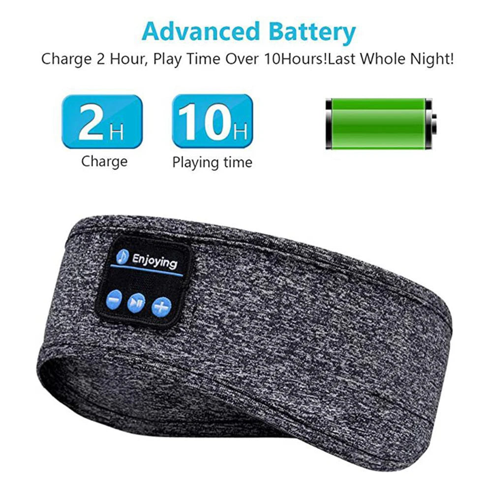 Ultimate Wireless Bluetooth Sports Headband: Sleep Soundly with Music-Playing Eye Mask & Cozy Earphones